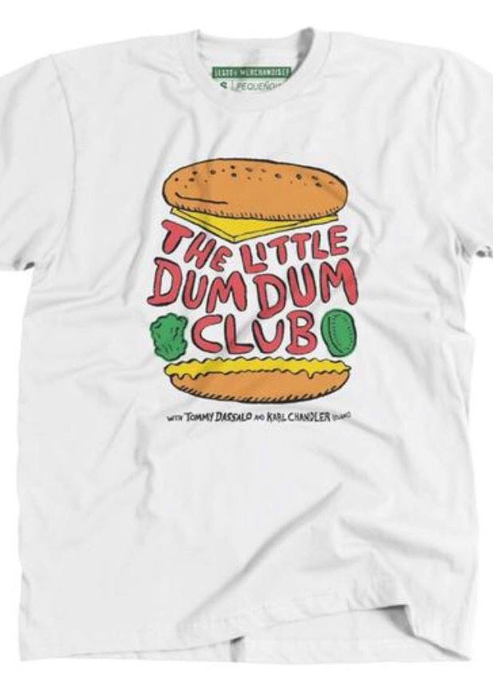 little dum dum club burger logo tshirt